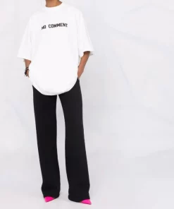 ( Positively Conscious ) Balenciaga T-shirt No Comment Oversize 0330 -OFF WHITE/BLACK W -Vente magasin Balenciaga 17335955 37596351 600
