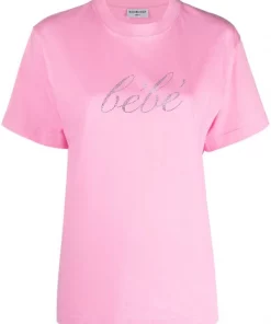 ( Positively Conscious ) Balenciaga 0563 PINK W T-shirt Bébé à Manches Courtes Femme