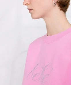 ( Positively Conscious ) Balenciaga 0563 PINK W T-shirt Bébé à Manches Courtes Femme -Vente magasin Balenciaga 17335958 36723023 600