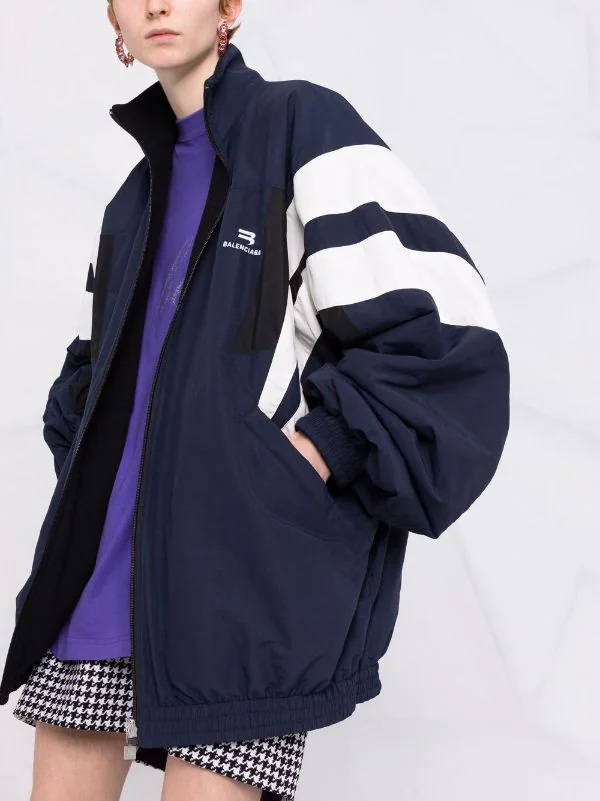 ( Positively Conscious ) Balenciaga Veste Zippée à Design Réversible 4063 INK 5 ( Positively Conscious ) Balenciaga Veste Zippée à Design Réversible 4063 INK – Image 3