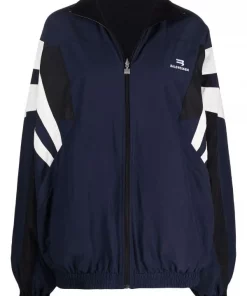 ( Positively Conscious ) Balenciaga Veste Zippée à Design Réversible 4063 INK