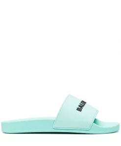 ( Positively Conscious ) Balenciaga Claquettes à Logo Imprimé Homme