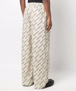 ( Positively Conscious ) Balenciaga 2599 SAND/BLACK Pantalon De Pyjama à Logo Imprimé Homme -Vente magasin Balenciaga 17336630 37088273 600