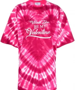 ( Positively Conscious ) Balenciaga T-shirt Tie-dye Ă ImprimĂ© CĆur 0680 RED/PINK/WHITE W