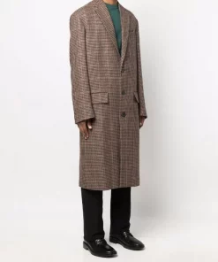 ( Positively Conscious ) Balenciaga 9364 BEIGE/BLACK Manteau Ample à Carreaux Homme -Vente magasin Balenciaga 17336666 37401100 600