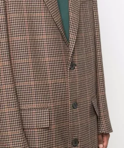 ( Positively Conscious ) Balenciaga 9364 BEIGE/BLACK Manteau Ample à Carreaux Homme -Vente magasin Balenciaga 17336666 37402048 600