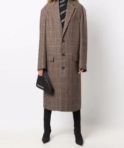 ( Positively Conscious ) Balenciaga 9364 BEIGE/BLACK Manteau Ample à Carreaux Homme -Vente magasin Balenciaga 17336666 37402052 600