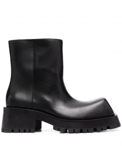 ( Positively Conscious ) Balenciaga Bottines Trooper à Bout Carré Homme