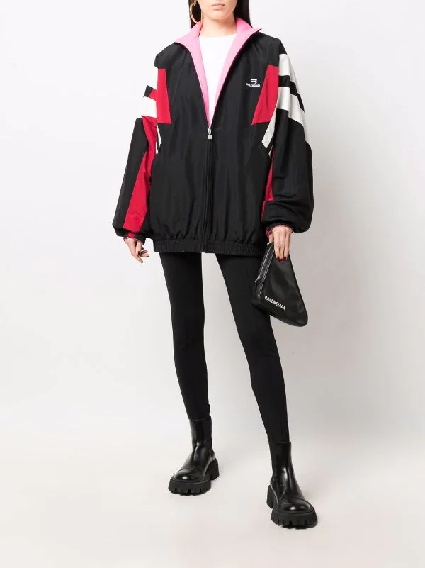 ( Positively Conscious ) Balenciaga Veste Zippée Reversible Tracksuit 0100 BLACK W 5 ( Positively Conscious ) Balenciaga Veste Zippée Reversible Tracksuit 0100 BLACK W – Image 3