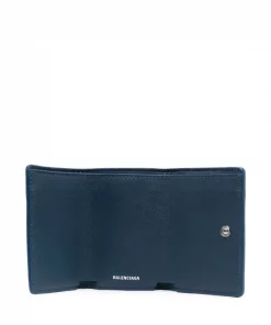 ( Positively Conscious ) Balenciaga 4403 PETROL BLUE Mini Portefeuille Papier Femme -Vente magasin Balenciaga 17336753 36895734 600