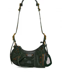 ( Positively Conscious ) Balenciaga Petit Sac Porté épaule Le Cagole 3017 FOREST GREEN
