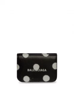 ( Positively Conscious ) Balenciaga 1097 -BLACK WHITE/L WHIT Mini Portefeuille Cash Femme