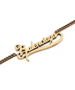 ( Positively Conscious ) Balenciaga 0604 ANTIQUE GOLD Collier à Pendentif Logo Femme -Vente magasin Balenciaga 17336800 36958134 600