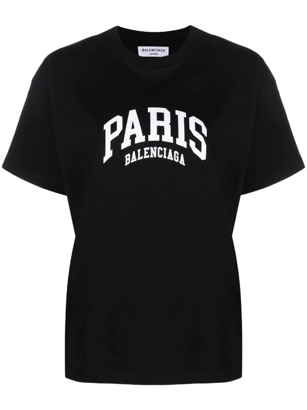 ( Positively Conscious ) Balenciaga T-shirt à Logo Paris Imprimé 1070 BLACK/WHITE 3 ( Positively Conscious ) Balenciaga T-shirt à Logo Paris Imprimé 1070 BLACK/WHITE