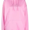 ( Positively Conscious ) Balenciaga 5630 PINK Hoodie à Slogan Imprimé Femme -Vente magasin Balenciaga 17337029 36719743 600