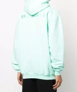 ( Positively Conscious ) Balenciaga Hoodie Oversize à Logo Brodé Femme -Vente magasin Balenciaga 17337032 37369994 600