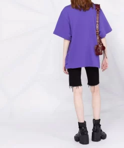 ( Positively Conscious ) Balenciaga T-shirt à Slogan Imprimé 0553 ULTRAVIOLET W -Vente magasin Balenciaga 17337035 36788940 600