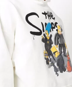 ( Positively Conscious ) Balenciaga 9016 -OFFWHITE X The Simpsons Hoodie à Imprimé Graphique Femme -Vente magasin Balenciaga 17337045 37217947 600