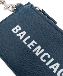 ( Positively Conscious ) Balenciaga 4490 PETROL BLUE/L WHITE Porte-cartes Cash à Lanière Homme -Vente magasin Balenciaga 17337051 37687937 600