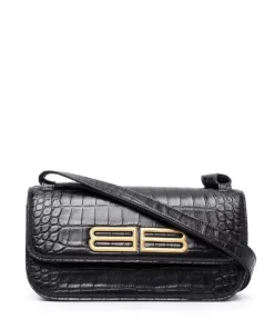 ( Positively Conscious ) Balenciaga 1000 BLACK Petit Sac à Bandoulière Gossip Femme