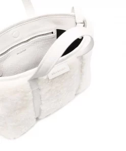 ( Positively Conscious ) Balenciaga Petit Sac Cabas Barbes East-West En Peau Lainée 9236 WHITE/L GOLD -Vente magasin Balenciaga 17337084 37144719 600
