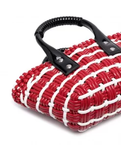 ( Positively Conscious ) Balenciaga Mini Sac à Main Bistro Basket 6490 FIRE R OP WH BLK -Vente magasin Balenciaga 17337101 36659178 600