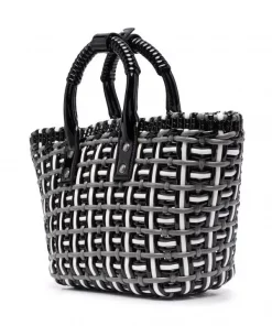 ( Positively Conscious ) Balenciaga 1091 BLK OPT WH ST GR Mini Sac à Main Bistro Basket Femme -Vente magasin Balenciaga 17337119 36658450 600