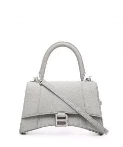 ( Positively Conscious ) Balenciaga 1501 GREY Petit Sac à Main Hourglass Femme