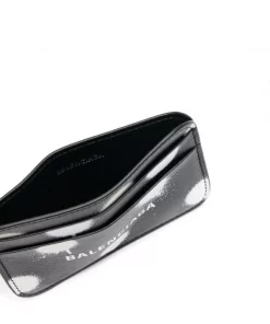 ( Positively Conscious ) Balenciaga 1097 -BLACK WHITE/L WHIT Porte-cartes Cash à Effet Taches De Peinture Femme -Vente magasin Balenciaga 17337149 37396264 600