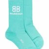 ( Positively Conscious ) Balenciaga 3977 MINT/WHITE Chaussettes à Logo Femme -Vente magasin Balenciaga 17337152 36678937 600