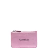 ( Positively Conscious ) Balenciaga Porte-cartes à Plaque Logo 6260 PINK/L BLACK -Vente magasin Balenciaga 17337158 36895732 600