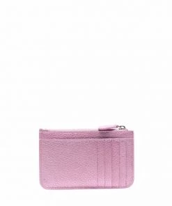 ( Positively Conscious ) Balenciaga Porte-cartes à Plaque Logo 6260 PINK/L BLACK -Vente magasin Balenciaga 17337158 36896331 600