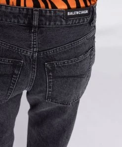 ( Sélection Access ) Balenciaga Jean Droit à Coupe Courte Femme -Vente magasin Balenciaga 17573812 37650298 600
