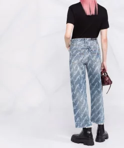 ( Positively Conscious ) Balenciaga Jean Court à Logo Imprimé Femme -Vente magasin Balenciaga 17573814 37211573 600
