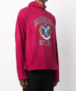 ( Positively Conscious ) Balenciaga 6163 RED Hoodie à Logo Imprimé Homme -Vente magasin Balenciaga 17617496 36745800 600