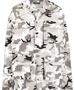 ( Nouvelle Collection ) Balenciaga Surchemise à Imprimé Camouflage Homme