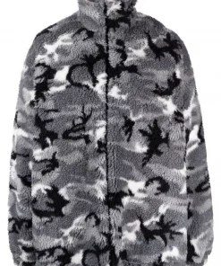 ( Nouvelle Collection ) Balenciaga Veste à Imprimé Camouflage 1240 GREY
