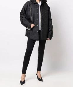 ( Nouvelle Collection ) Balenciaga Surchemise Matelassée à Logo Imprimé 1000 BLACK -Vente magasin Balenciaga 17696186 37214187 600