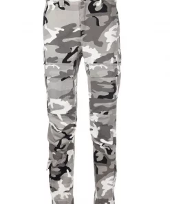( Nouvelle Collection ) Balenciaga 1262 GREY/BLACK Pantalon à Imprimé Camouflage Femme