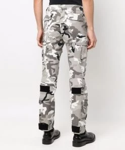 ( Nouvelle Collection ) Balenciaga 1262 GREY/BLACK Pantalon à Imprimé Camouflage Femme -Vente magasin Balenciaga 17697195 37213781 600