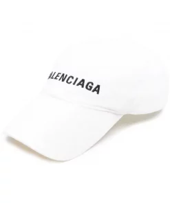 ( Positively Conscious ) Balenciaga 9060 WHITE/BLACK Casquette à Logo Brodé Homme