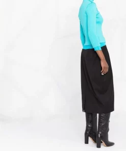 ( Positively Conscious ) Balenciaga 1000 BLACK Jupe Ample En Serge Femme -Vente magasin Balenciaga 17729809 39588907 600