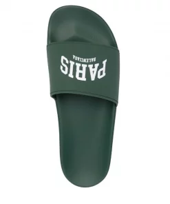 ( Positively Conscious ) Balenciaga Claquettes Paris à Logo 3901 KAKI/ WHITE PARIS -Vente magasin Balenciaga 17729820 37827777 600