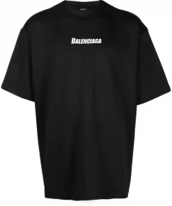 ( Positively Conscious ) Balenciaga T-shirt Swim Oversize à Logo Imprimé 1000 BLACK