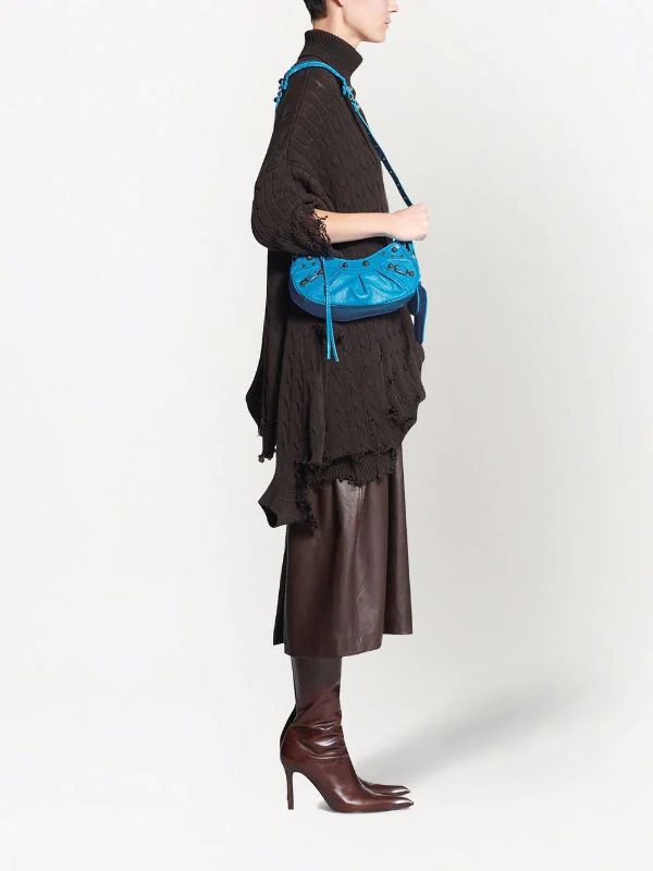 ( Positively Conscious ) Balenciaga Sac Porté épaule Le Cagole XS 4624 -CYAN 4 ( Positively Conscious ) Balenciaga Sac Porté épaule Le Cagole XS 4624 -CYAN – Image 2