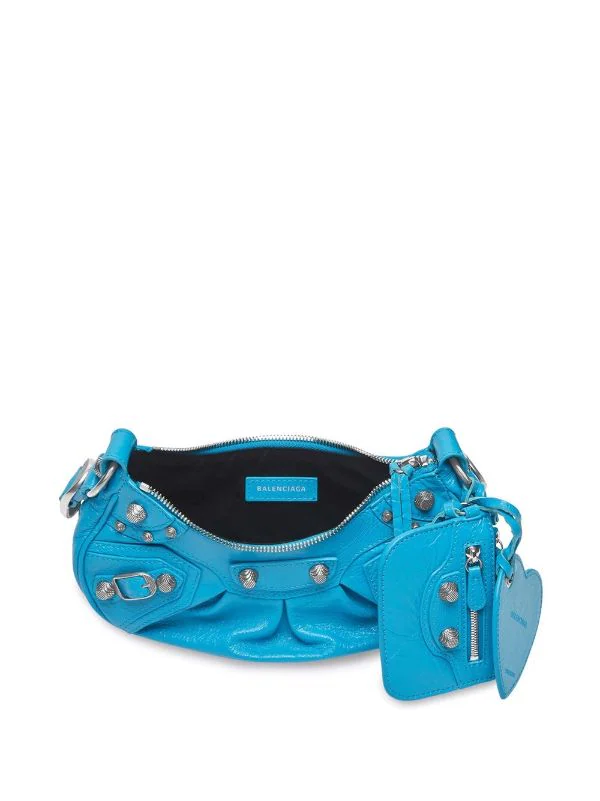 ( Positively Conscious ) Balenciaga Sac Porté épaule Le Cagole XS 4624 -CYAN 7 ( Positively Conscious ) Balenciaga Sac Porté épaule Le Cagole XS 4624 -CYAN – Image 5