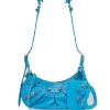( Positively Conscious ) Balenciaga Sac Porté épaule Le Cagole XS 4624 -CYAN