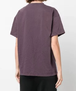 ( Positively Conscious ) Balenciaga 6164 BURGUNDY T-shirt Oversize à Logo Imprimé Femme -Vente magasin Balenciaga 17729852 39451593 600