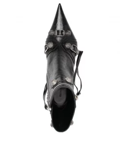 ( Positively Conscious ) Balenciaga 1081 BLACK/PALLAD INV Bottines Cagole En Cuir Femme -Vente magasin Balenciaga 17729865 38967498 600