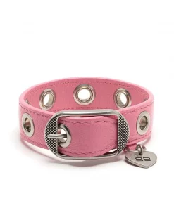 ( Positively Conscious ) Balenciaga 5812 SWEET PINK Bracelet Le Cagole à œillets Femme
